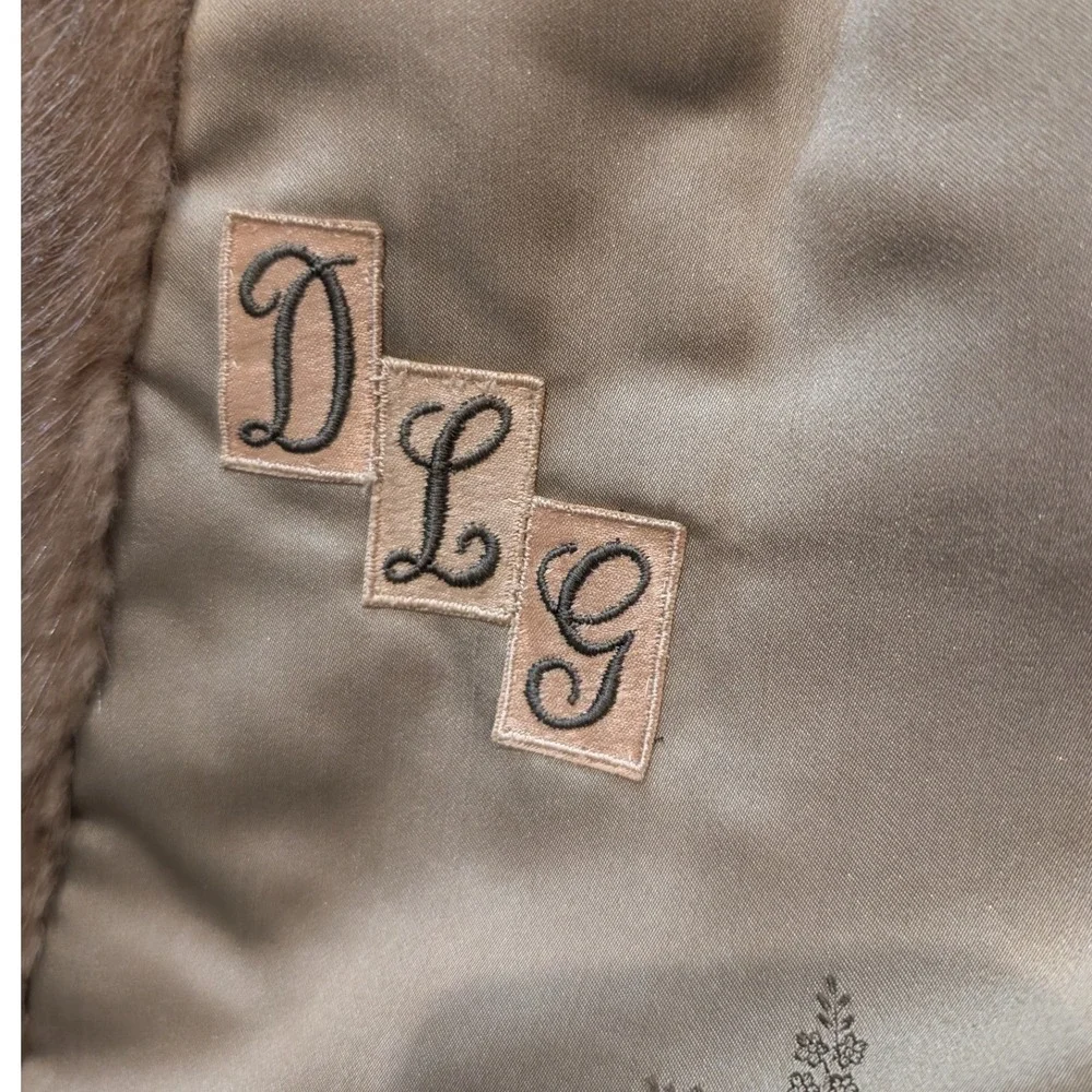 Bjorn C. Hagen Vintage Women's Mink Fur Stole Wrap Shawl Honey Brown